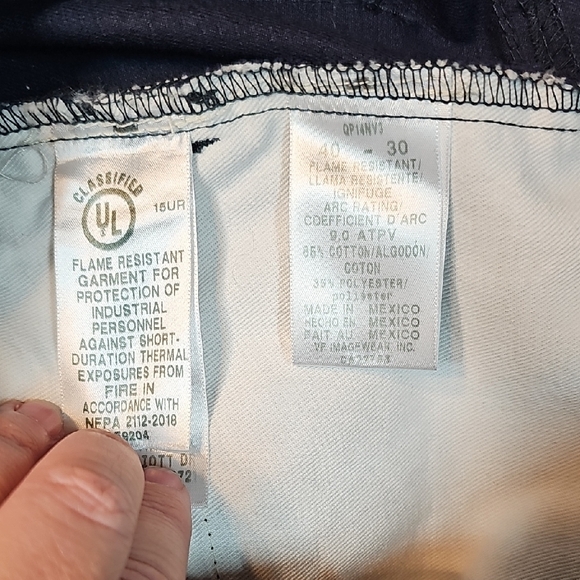 Bulwark iQ FR Flame Resistant Navy Work Pants Cargo Size 40x30 Set of 2 - Picture 13 of 14